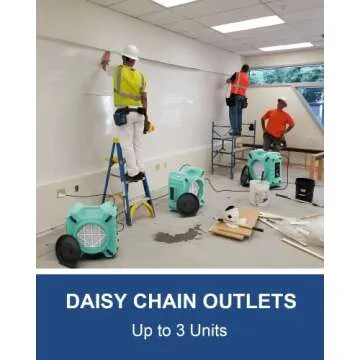 ALORAIR PureAiro HEPA Pro 770 industrial Air Scrubber, 3-Stage Filtration System, GFCI Outlet, Negative Machine, Air Scrubber for Water Damage Restoration Interior Decoration, Green