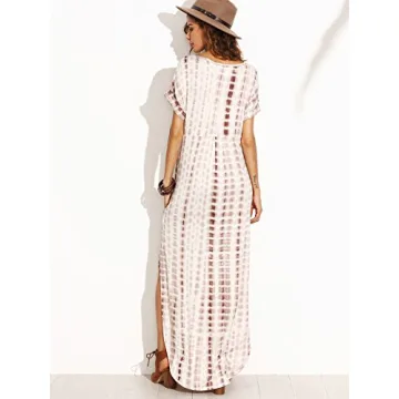 Boho Maxi Short Sleeve Dress for Expecting Mothers and New Parents