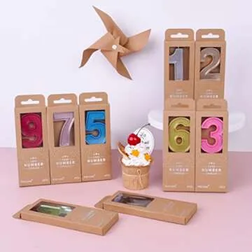 PHD CAKE Luxe Black 1 Birthday Candle for Celebrations