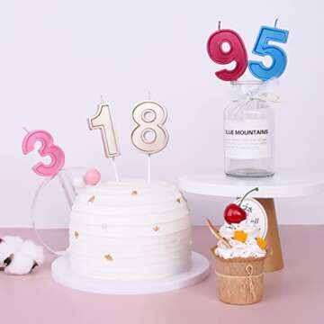 PHD CAKE Luxe Black 1 Birthday Candle for Celebrations