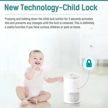 Slevoo Air Purifiers for Bedroom Pets in Home, 2024 New Upgrade H13 True HEPA Air Purifier with Fragrance Sponge, Effectively Clean of Dust, Pets Dander, Smoke, Pollen, Odors, White