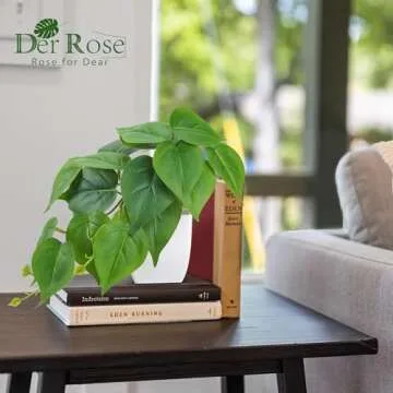 Der Rose 2Pcs Small Fake Plants Artificial Mini Faux Plants for Bathroom Office Desk Shelf Table Accessories Decor Indoor