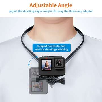Upgraded Neck Mount for GoPro and Smartphones