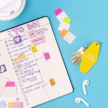 Avery Mini Ultra Tabs, 1" x 1.5", 2-Side Writable, Assorted Neon Colors, 40 Repositionable Tabs (74759)