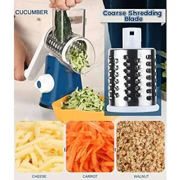 Ourokhome Rotary Cheese Grater Hand Crank Kitchen Shredder