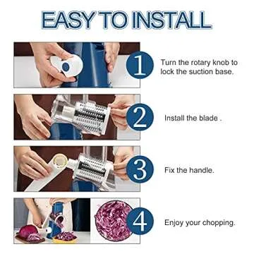 Ourokhome Rotary Cheese Grater Hand Crank Kitchen Shredder
