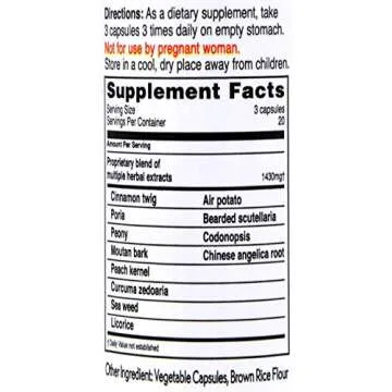 Balanceuticals Ovary & Uterus Clean, 500 mg Dietary Supplement Capsules, 60-Count Bottle