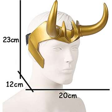 CAFELE Superhero Helmet Horns Cosplay, 2021 TV Superhero Series Movie Thor Ragnarok Superhero Crown Mask Cosplay Halloween Costume Accessories (Superhero Helmet)