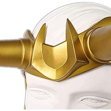 CAFELE Superhero Helmet Horns Cosplay, 2021 TV Superhero Series Movie Thor Ragnarok Superhero Crown Mask Cosplay Halloween Costume Accessories (Superhero Helmet)