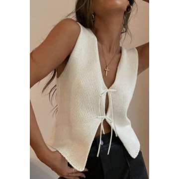 Ynocfri Crochet Vest for Women - Stylish Vintage Top