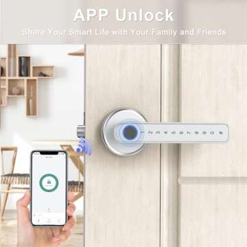 IRONZON Fingerprint Door Lock - Smart Keyless Entry for Home, Hotel, Office, Apartment