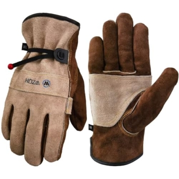 WZQH Durable Leather Work Gloves - Perfect for Gardening & Construction