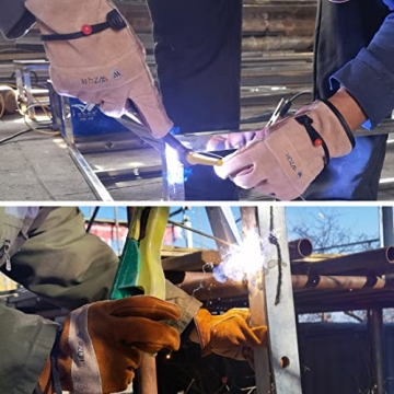WZQH Leather Work Gloves for Gardening and Welding