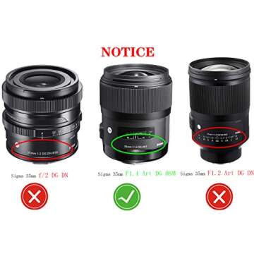 67mm Lens Cap Cover Compatible for Sigma 35mm F1.4(Not for 1.2) DG HSM | A (Art),HUIPUXIANG [2 Pack]
