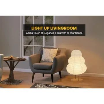 Dimmable Japanese Rice Paper Floor Lantern Lamp