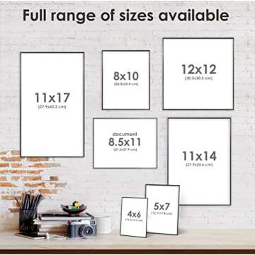 Standard Goods Home Décor Front-Loading Picture Frames, 6-Pack Black - Wall or Table Display, Horizontal or Vertical - Perfect for Photos, Art, Holiday Gifting and Home Décor