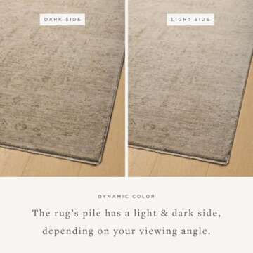 Loloi Magnolia Home by Joanna Gaines Junie Collection JUE-02 Oatmeal/Smoke 7'-10" x 10'-2", .38" Pile Height, Area Rug