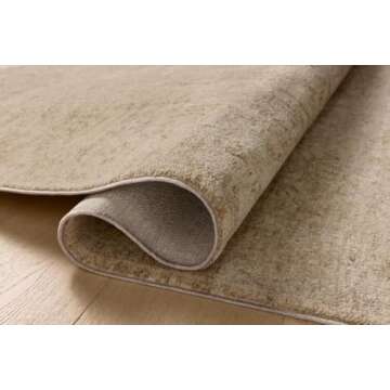 Loloi Magnolia Home by Joanna Gaines Junie Collection JUE-02 Oatmeal/Smoke 7'-10" x 10'-2", .38" Pile Height, Area Rug