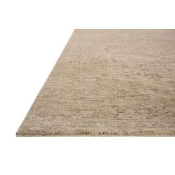 Loloi Magnolia Home by Joanna Gaines Junie Collection JUE-02 Oatmeal/Smoke 7'-10" x 10'-2", .38" Pile Height, Area Rug