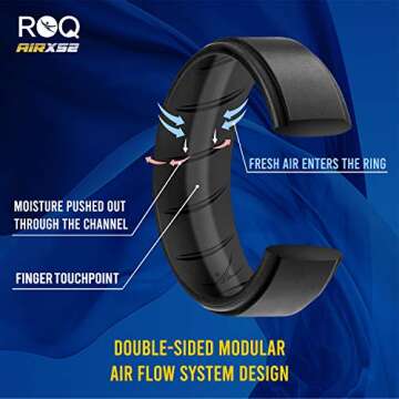ROQ Silicone Wedding Ring for Men - Comfort Fit & Breathable