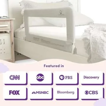ComfyBumpy Toddler Bed Rail Guard | Bed Rails for Kids, Twin, Full, Queen & King Size Bed - Adjustable Bed Rail for Toddlers - Swing Down Baby Bed Side Rail - Gray, Regular (35.5" x 19.5"), Pack of 2