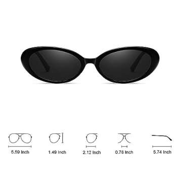 Ridering Retro Oval Sunglasses for Women and Men,Vintage Cat Eye Sunglasses UV Protection for Outdoor Wear