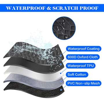 ［Upgraded Version］ Dog Car Seat Cover for Back Seat, 100% Waterproof Back Seat with Mesh Window, Scratch Proof Nonslip Dog Car Hammock for All Cars, Trucks