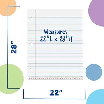 Learning Resources Giant Sized Magnetic Notebook Paper, Durable Write & Wipe, Classroom Whiteboard Accessories, Teaching Aids, 22"L x 28"H