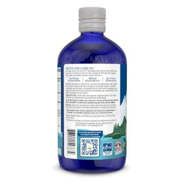 Nordic Naturals Arctic Cod Liver Oil, Orange - 16 oz - 1060 mg Total Omega-3s with EPA & DHA - Heart & Brain Health, Healthy Immunity, Overall Wellness - Non-GMO - 96 Servings
