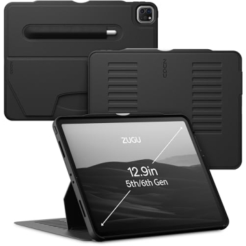 ZUGU Case for iPad Pro 12.9 Case, 5th / 6th Generation Case 2021/2022, Slim Protective Cover with Wi...