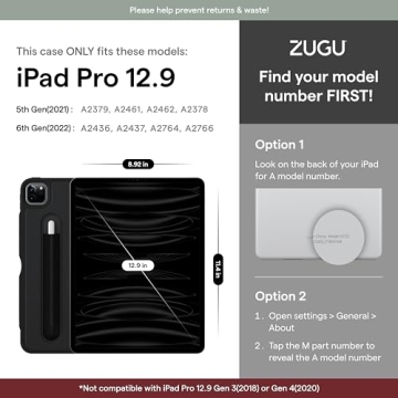 ZUGU iPad Pro 12.9 Case - Slim, Protective with Stand