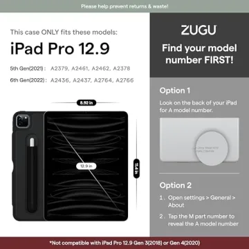 ZUGU iPad Pro 12.9 Case - Slim, Protective with Stand
