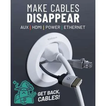ECHOGEAR in-Wall Cable Management Kit - Includes Power & Low Voltage Cable Management - Hide TV Wires When Mounting A TV - Includes Hole Saw Drill Attachment for Easy Install