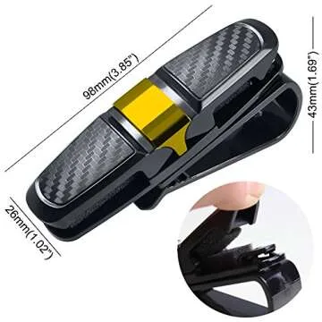 FineGood 2 Pack Car Sun Visor Glasses Holders - Safe & Stylish