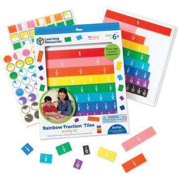 Learning Resources LER0615 Rainbow Fraction Educational Toy - Engaging Math Learning