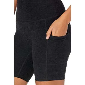 Beyond Yoga Spacedye Team Pockets High Waisted Biker Shorts Darkest Night SM