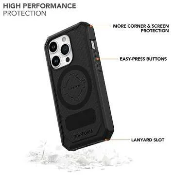 Rokform - iPhone 15 Pro Case, Rugged Series, Magnetic, iPhone 15 Pro Cover with RokLock Twist Lock, Drop Tested Armor (Black)