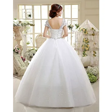 Eyekepper Custom Floor Length Wedding Dress for Brides