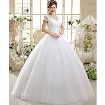Eyekepper Custom Floor Length Wedding Dress for Brides