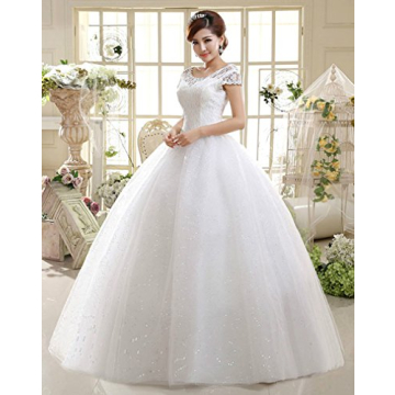 Eyekepper Custom Floor Length Wedding Dress for Brides