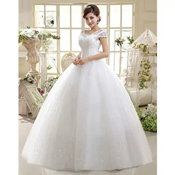 Eyekepper Custom Floor Length Wedding Dress for Brides