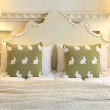 Cozy Rabbit Throw Pillow Covers for Home Decor