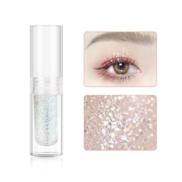 YMH BEAUTE Liquid Glitter Eyeshadow, Pigmented, Long Lasting, Quick Drying, Easy to Apply, Loose Gli...