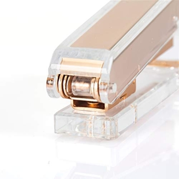 SIRMEDAL Elegant Acrylic Stapler with Rose Gold Staples
