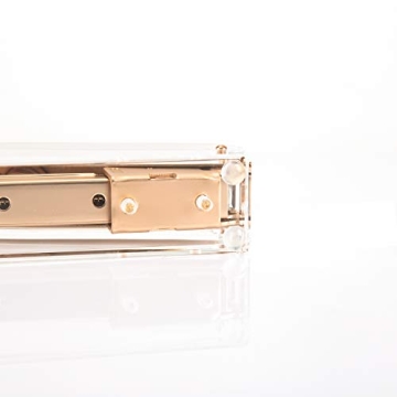 SIRMEDAL Elegant Acrylic Stapler with Rose Gold Staples