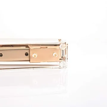 SIRMEDAL Elegant Acrylic Stapler with Rose Gold Staples