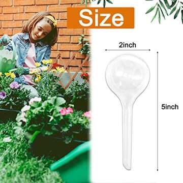 8 Pcs Clear Plant Watering Globes,Plastic Self-Watering Bulbs,Automatic Watering Globes,Garden Water...