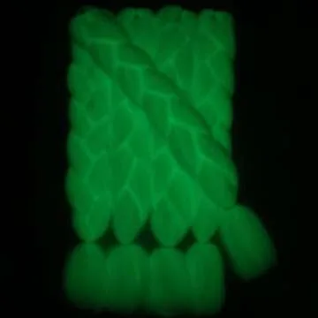 Green Glow in the Dark Braiding Hair Jumbo Extensions
