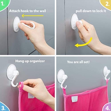 Mesh Bath Toy Organizer 2-Pack with Strong Suction Hooks