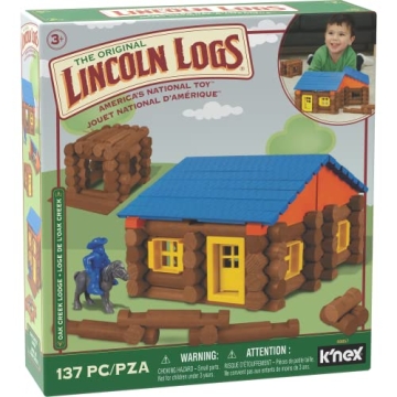 LINCOLN LOGS Oak Creek Lodge 137 Pieces Real Wood